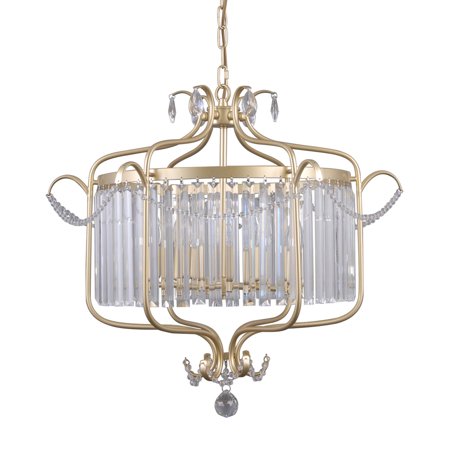 Lampa závěsná lustr Rinaldo glamour křišťálky zlatá 6xE14 PND-33057-6-CH.G Italux